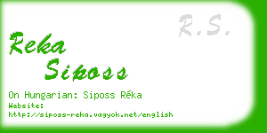 reka siposs business card