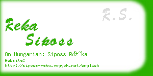 reka siposs business card